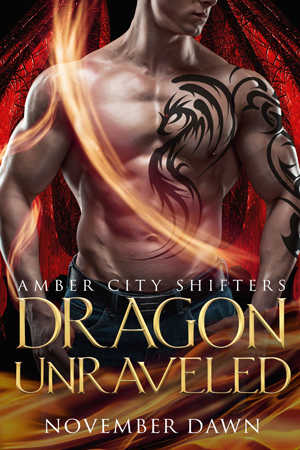 Dragon Unraveled Cover - A barechested man with red dragon wings.